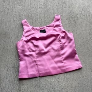 90s vintage pink satin corset style tank fairy size 8